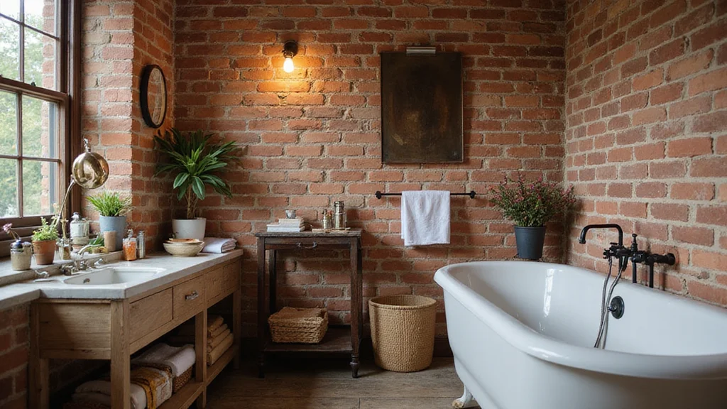 14 Brick Tile Bathroom Ideas With Rustic Texture