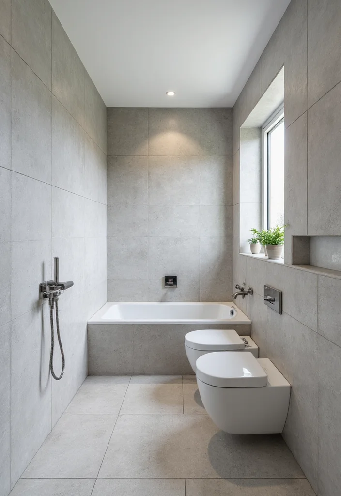 14 Grey Tile Bathroom Ideas With Modern Calm Style - 11. Grey Tiles in Small Spaces