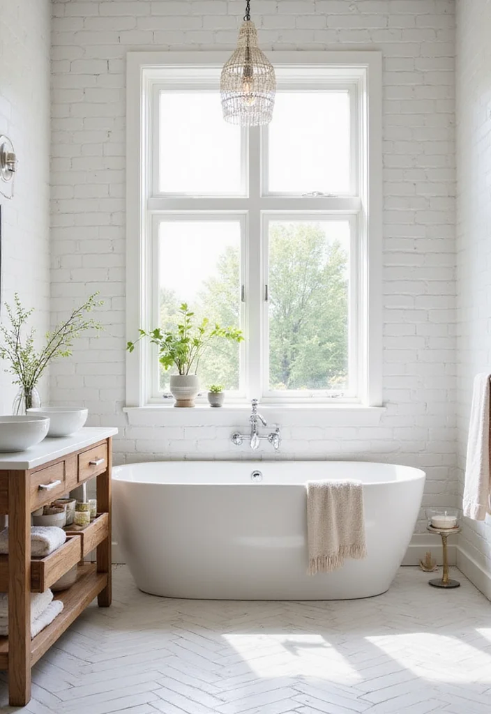 14 Herringbone Bathroom Tile Ideas For Modern Pattern Lovers - 1. Classic White Herringbone Elegance