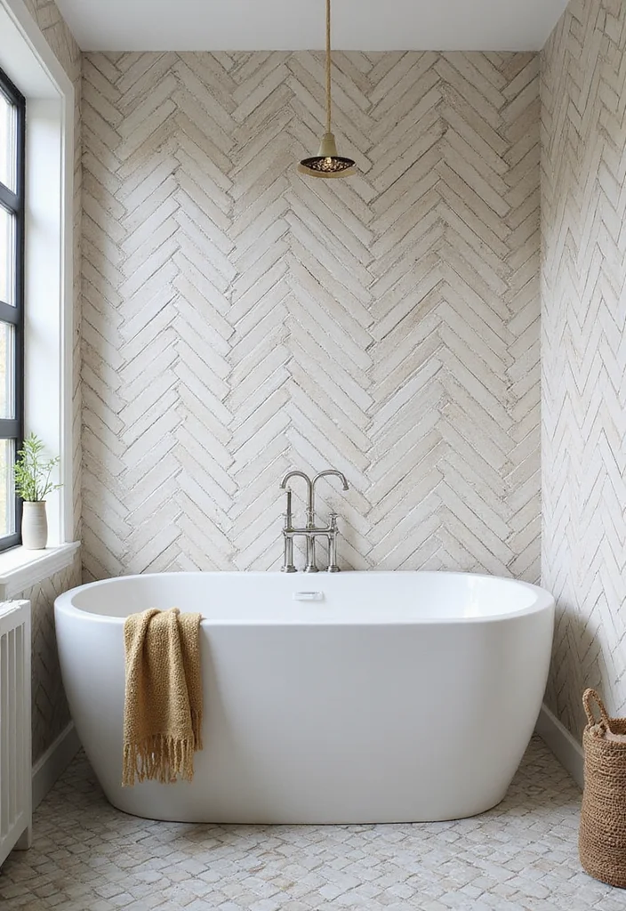 14 Herringbone Bathroom Tile Ideas For Modern Pattern Lovers - 13. Creative Herringbone Layouts
