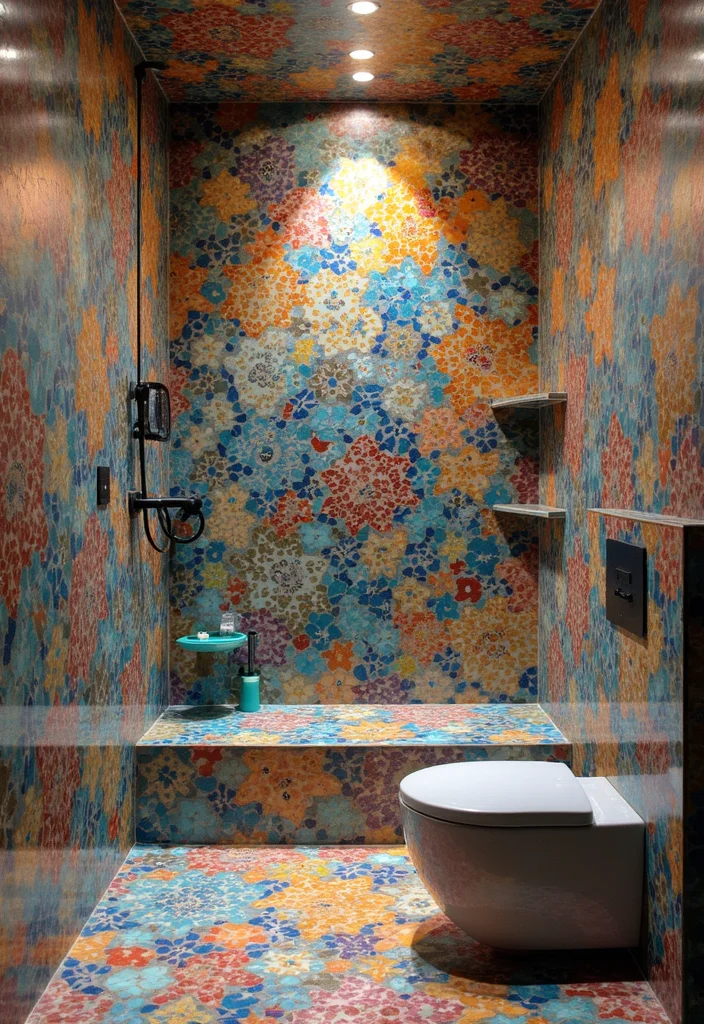 14 Old Tile Bathroom Makeover Ideas That Transform The Space - 4. Mosaic Masterpieces