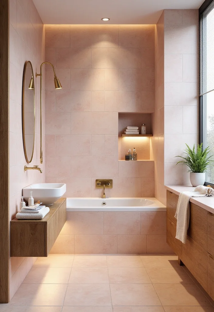 14 Pink Bathroom Tile Ideas That Feel Fresh And Fun - 10. Soft Blush Pink Tiles