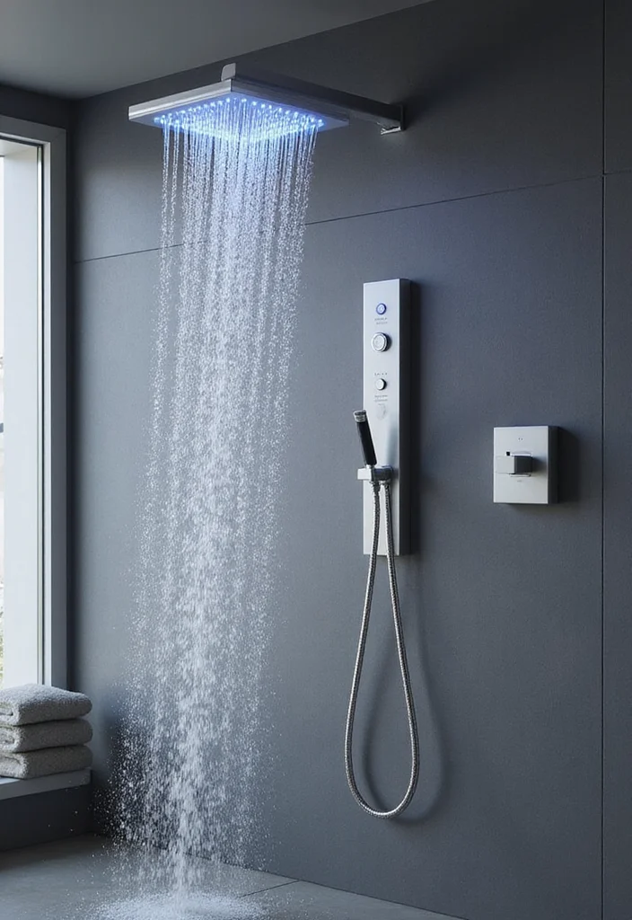 14 Smart Bathroom Ideas For Modern Living - 1. Water-Saving Smart Showers