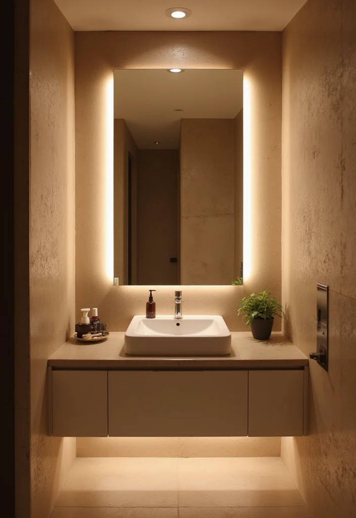 14 Smart Bathroom Ideas For Modern Living - 8. Energy-Efficient Lighting