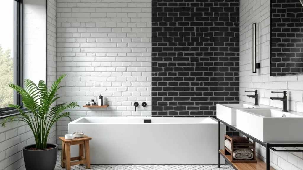 14 Stunning Black And White Subway Tile Bathroom Ideas