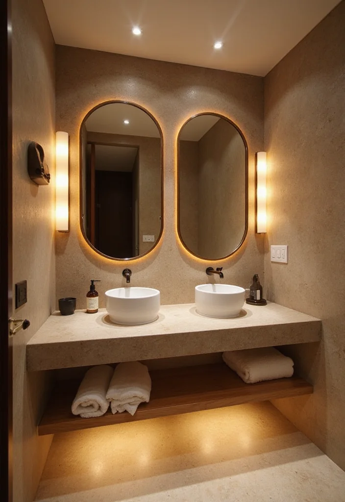 14 Unisex Bathroom Ideas With Universal Appeal - 3. Versatile Lighting