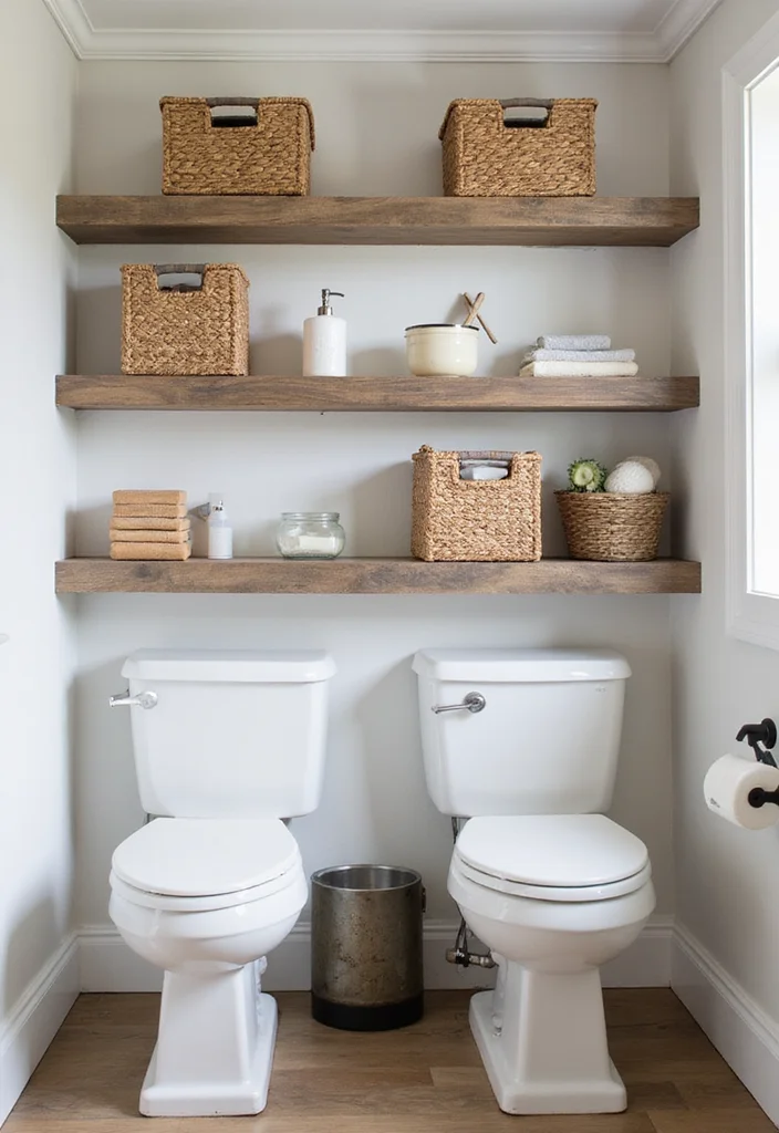 14 Unisex Bathroom Ideas With Universal Appeal - 5. Stylish Storage Solutions