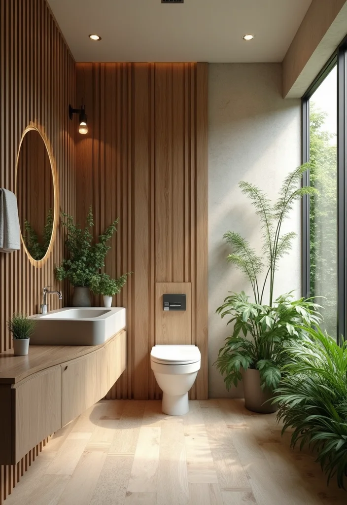 14 Unisex Bathroom Ideas With Universal Appeal - 6. Eco-Friendly Choices