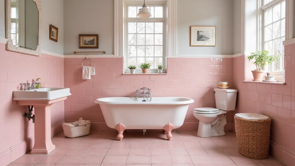 14 Vintage Pink Tile Bathroom Ideas With Retro Style