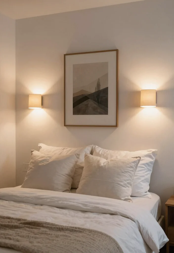 15 Small Lights in Bedroom Ideas for Cozy Ambient Glow - 5. Soft Wall Sconces 1