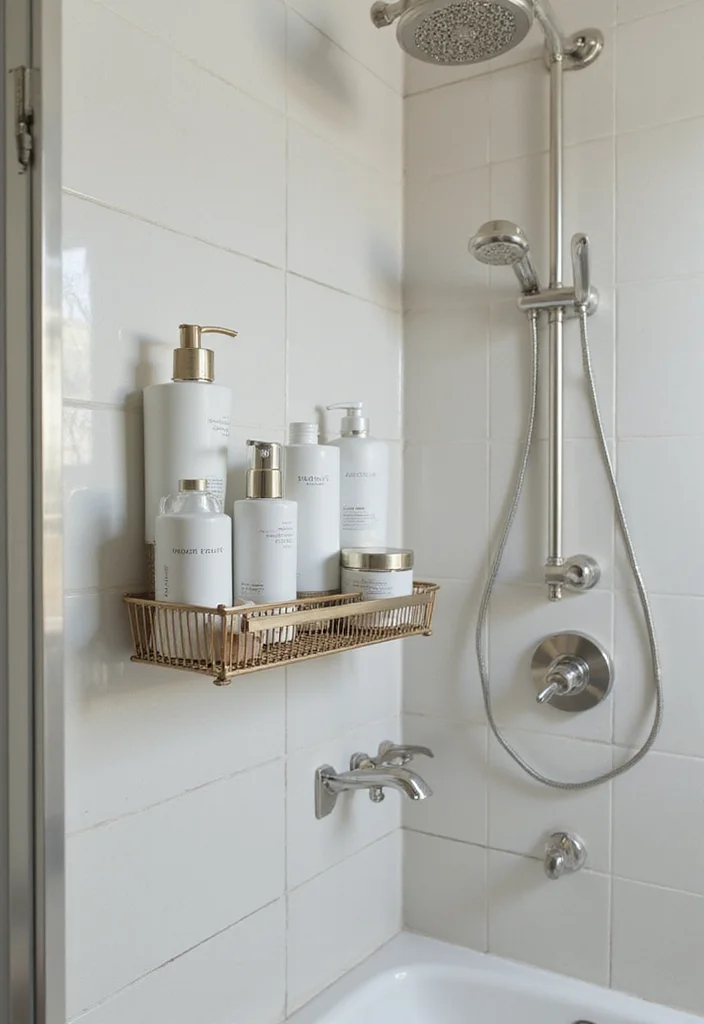 16 Bathroom Cupboard Ideas For Smart Storage - 10. Stylish Shower Caddies