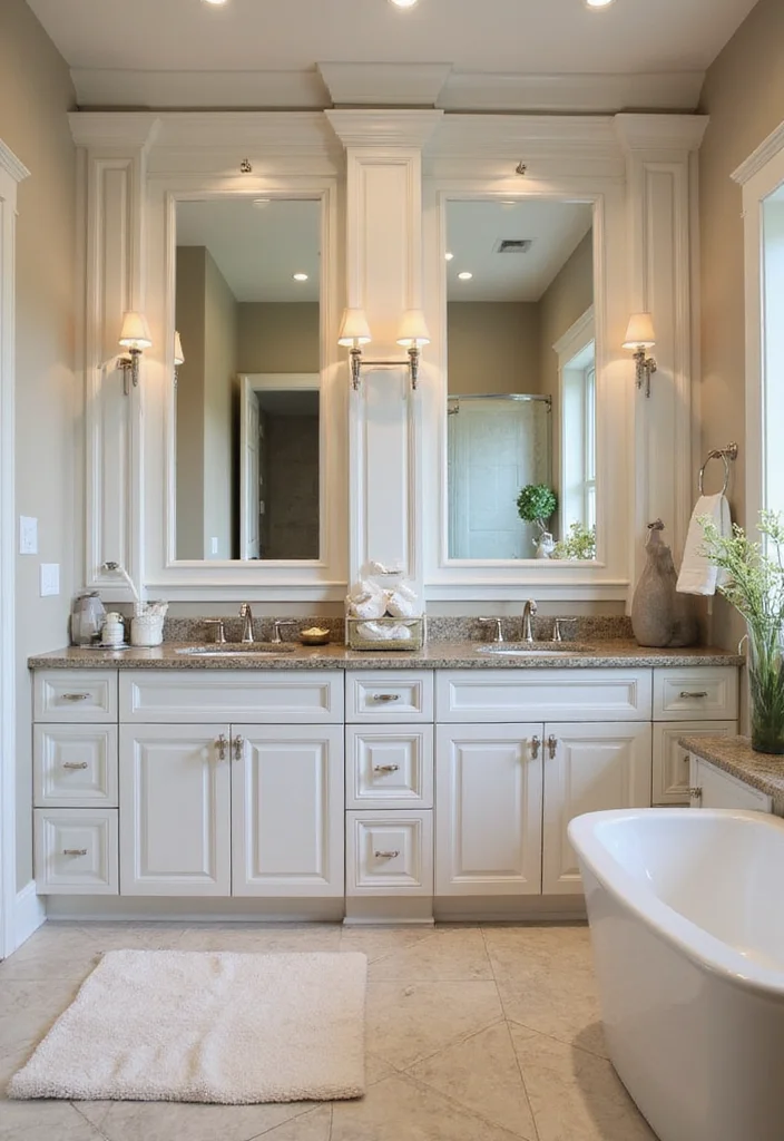 16 Bathroom Cupboard Ideas For Smart Storage - 11. Customized Built-In Cabinets