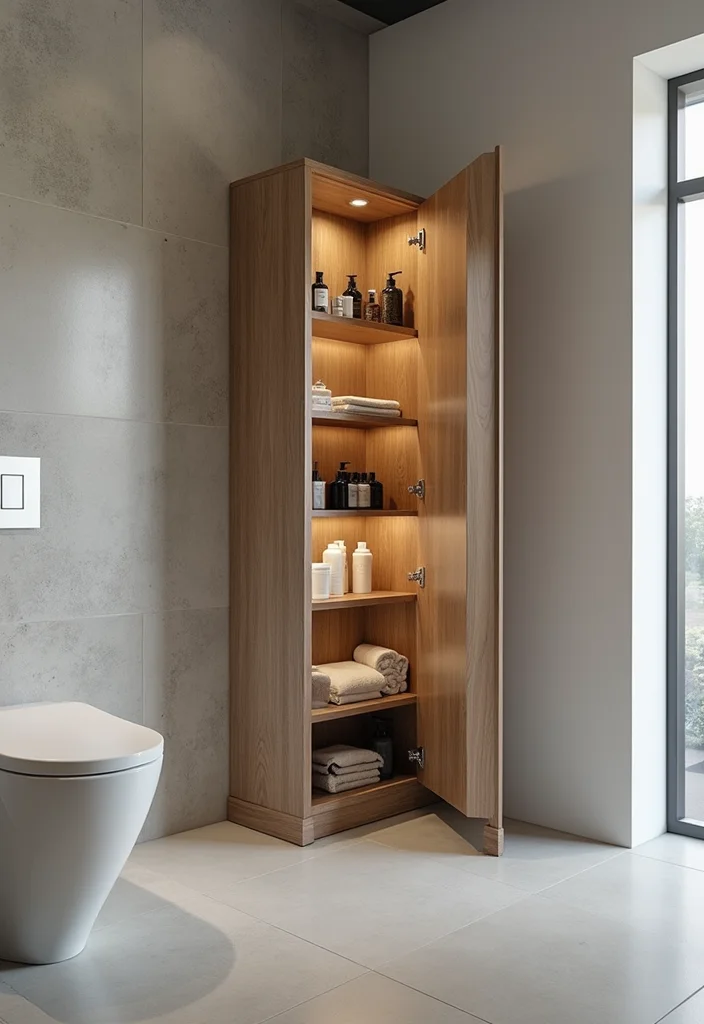 16 Bathroom Cupboard Ideas For Smart Storage - 2. Corner Cupboard Solutions
