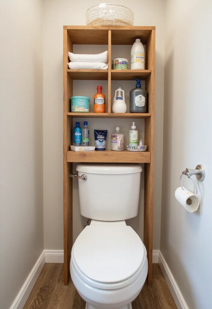 16 Bathroom Cupboard Ideas For Smart Storage - 9. Over-the-Toilet Storage