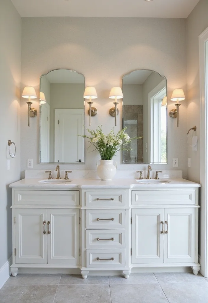16 Bathroom Double Vanity Ideas For Stylish Shared Spaces - 10. Custom Built-Ins for Personalization