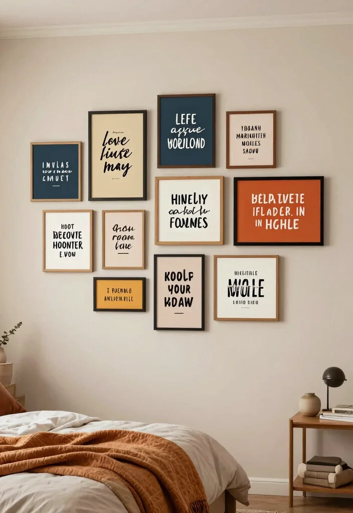 16 Bedroom Wall Art Painting Ideas: Artistic and Expressive - 10. Inspirational Quote Art 1