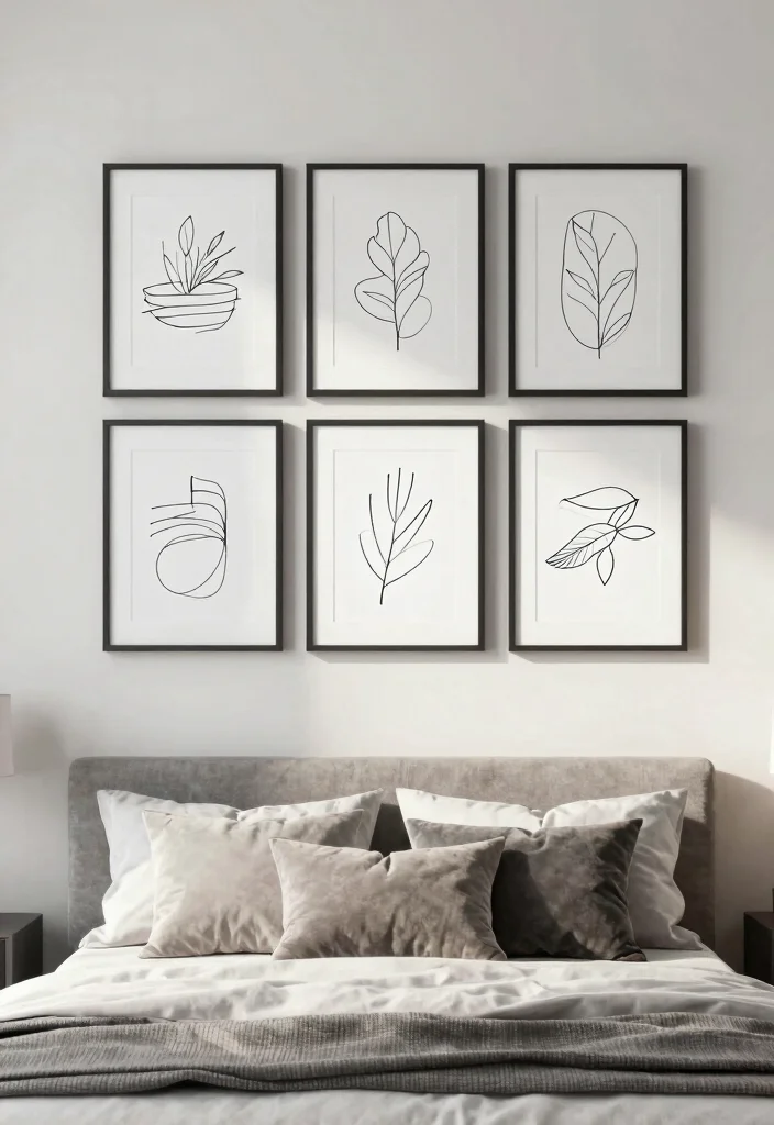 16 Bedroom Wall Art Painting Ideas: Artistic and Expressive - 15. Minimalist Line Art 1