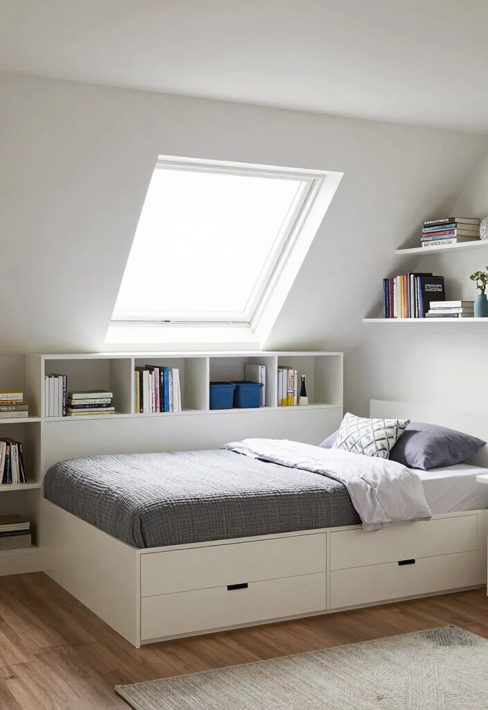 16 Dormer Window Ideas Bedroom Smart Sloped Ceiling Solutions - 12. Smart Storage Solutions 1