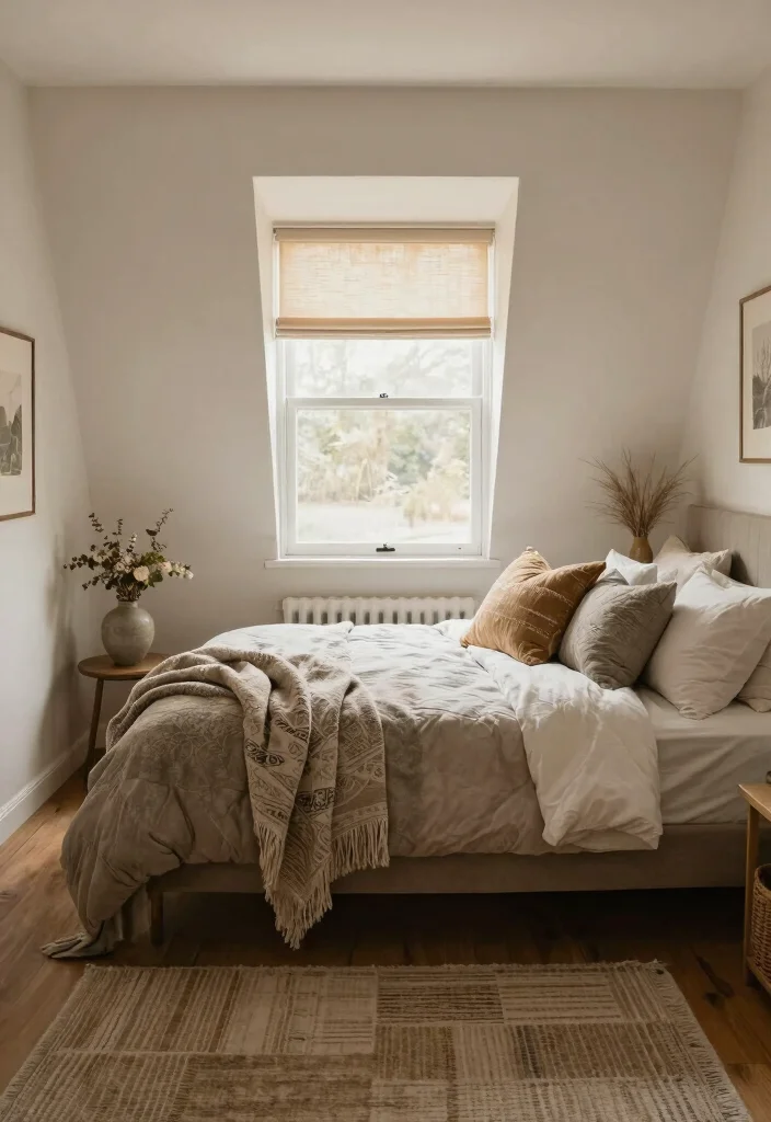 16 Dormer Window Ideas Bedroom Smart Sloped Ceiling Solutions - 13. Layered Textures 1