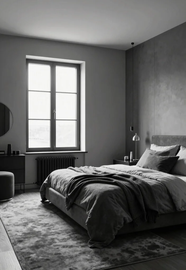 16 Dormer Window Ideas Bedroom Smart Sloped Ceiling Solutions - 14. Sophisticated Monochrome 1