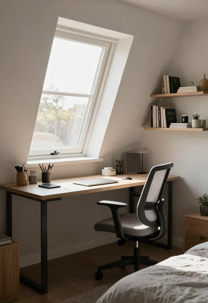 16 Dormer Window Ideas Bedroom Smart Sloped Ceiling Solutions - 5. Functional Workspace 1