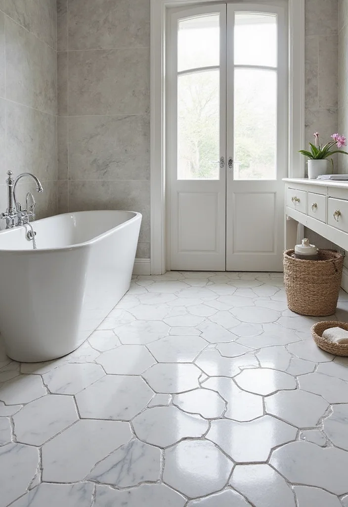 16 Marble Tile Bathroom Ideas With Luxury Style - 12. Unique Shapes and Cuts