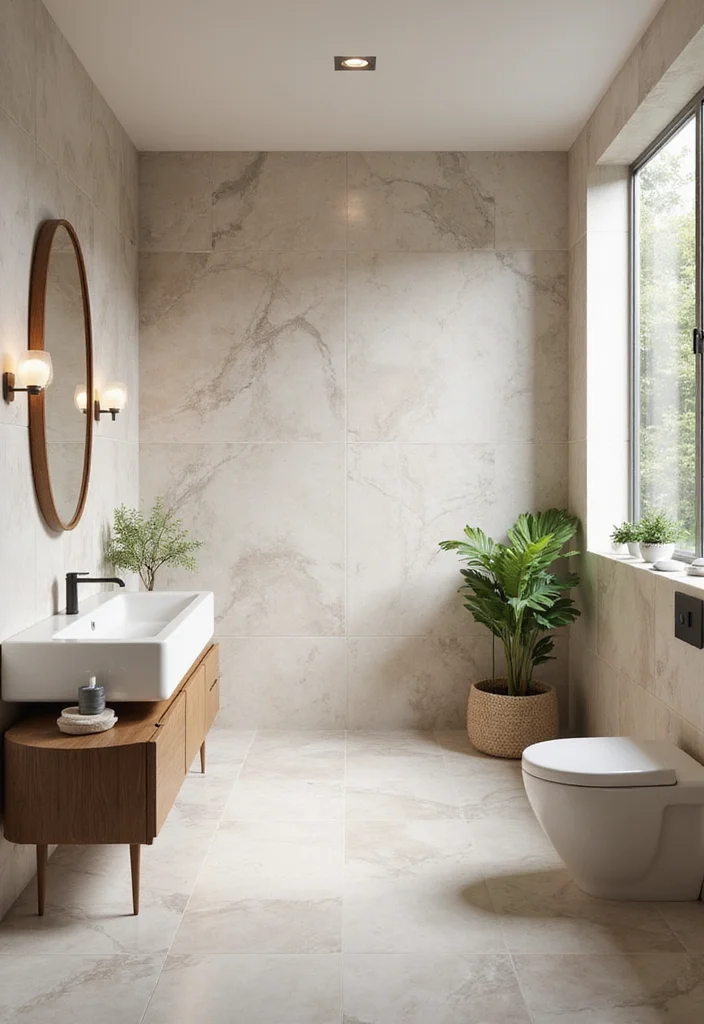 16 Marble Tile Bathroom Ideas With Luxury Style - 6. Spa-Inspired Retreat