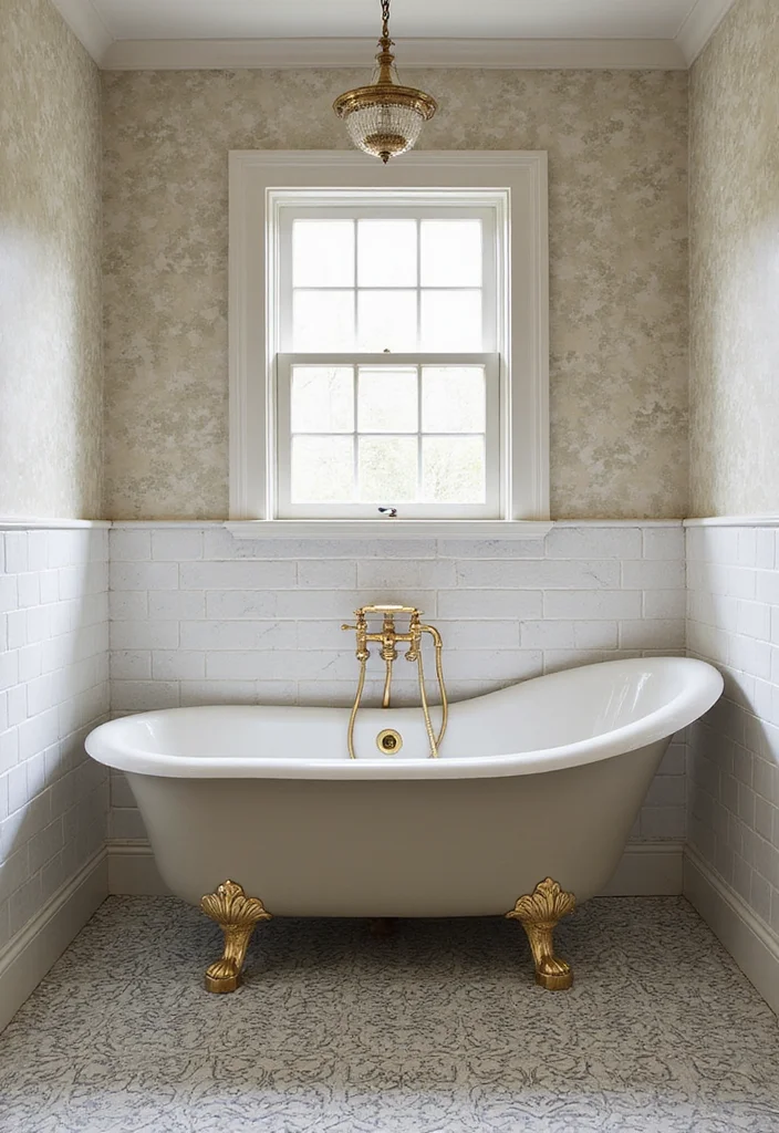 16 Marble Tile Bathroom Ideas With Luxury Style - 8. Vintage Charm with Marble