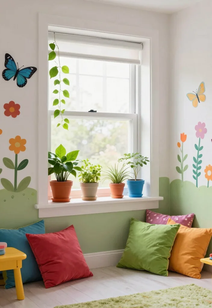 16 Rainbow Bedroom Ideas for Kids: Colorful Happy Spaces - 10. Nature-Inspired Rainbow Decor 1