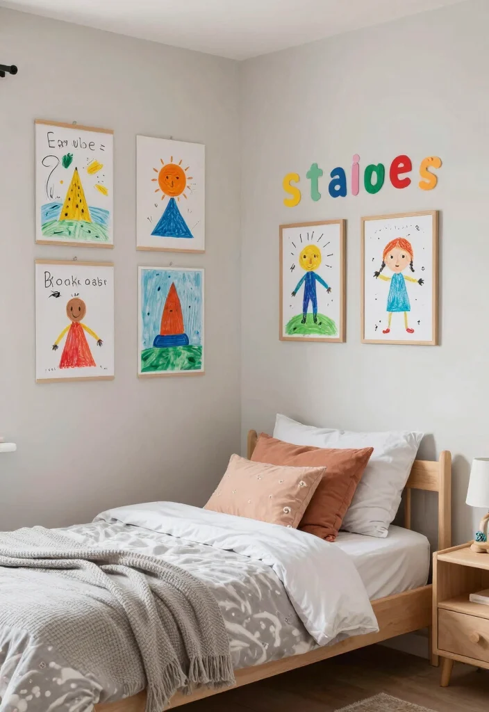 16 Rainbow Bedroom Ideas for Kids: Colorful Happy Spaces - 11. Personalized Touches 1
