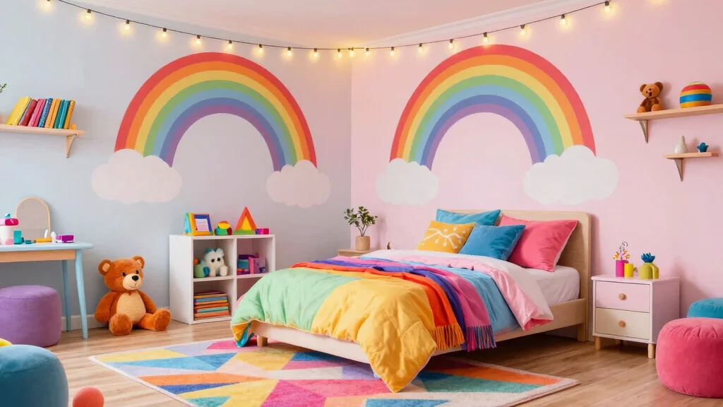16 Rainbow Bedroom Ideas for Kids: Colorful Happy Spaces