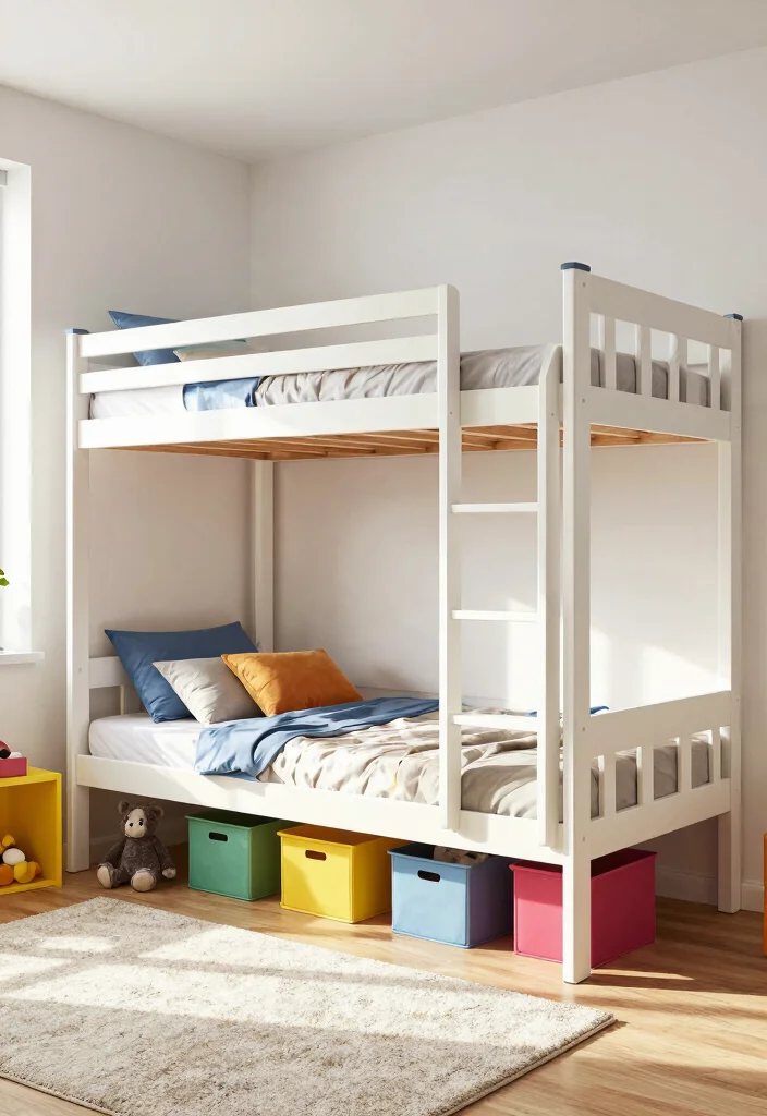 16 Small Bedroom Bunk Bed Ideas: Smart Space Saving Designs - 11. Vertical Bunk Bed 1