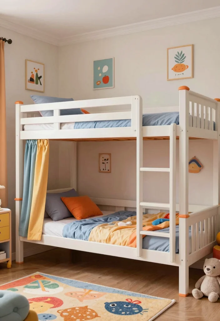 16 Small Bedroom Bunk Bed Ideas: Smart Space Saving Designs - 7. Bunk Bed with Curtain 1