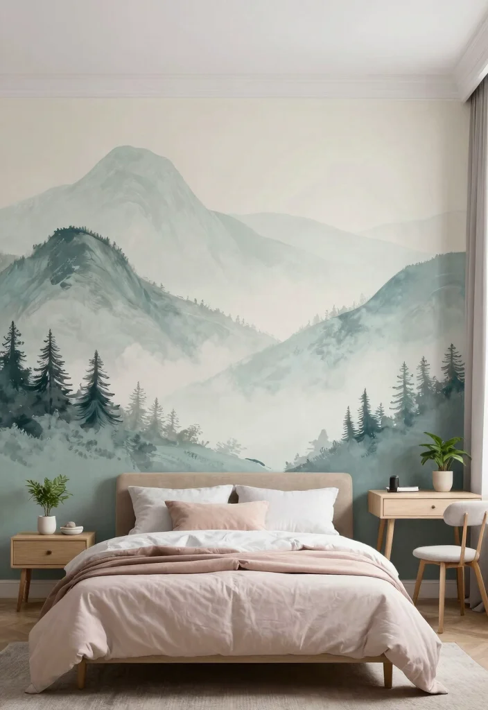 16 Wall Decorations for Bedroom Ideas Stylish and Personal - 10. Custom Wall Murals 1
