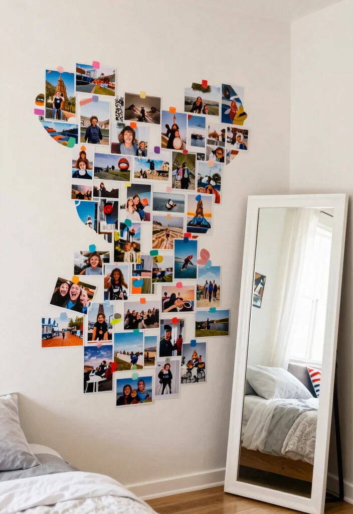 16 Wall Decorations for Bedroom Ideas Stylish and Personal - 13. Creative Photo Collage 1