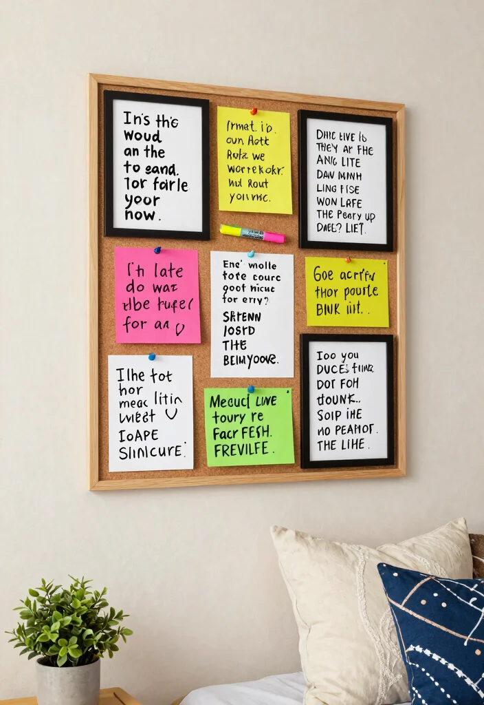 16 Wall Decorations for Bedroom Ideas Stylish and Personal - 4. Inspirational Quote Boards 1