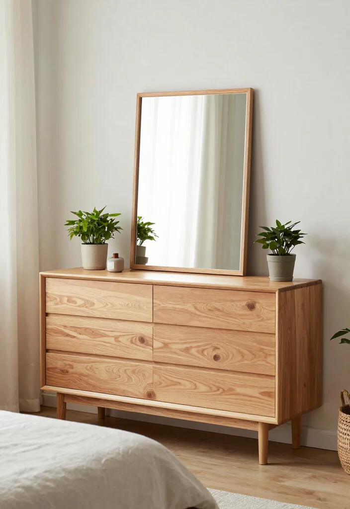 17 Bedroom Dresser With Mirror Ideas Practical and Chic - 1. Sleek Scandinavian Design 1