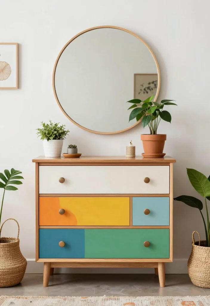 17 Bedroom Dresser With Mirror Ideas Practical and Chic - 4. Eco-Friendly Upcycled Dresser 1