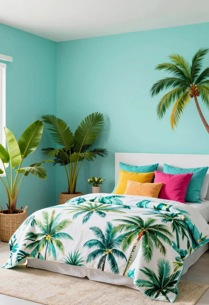 17 Bedroom Ideas for Girls 10 to 12: Fun, Stylish, and Age-Appropriate - 13. Tropical Paradise 1