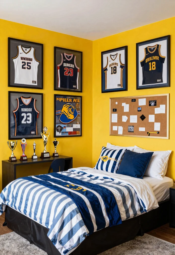 17 Bedroom Ideas for Girls 10 to 12: Fun, Stylish, and Age-Appropriate - 6. Sporty Chic 1