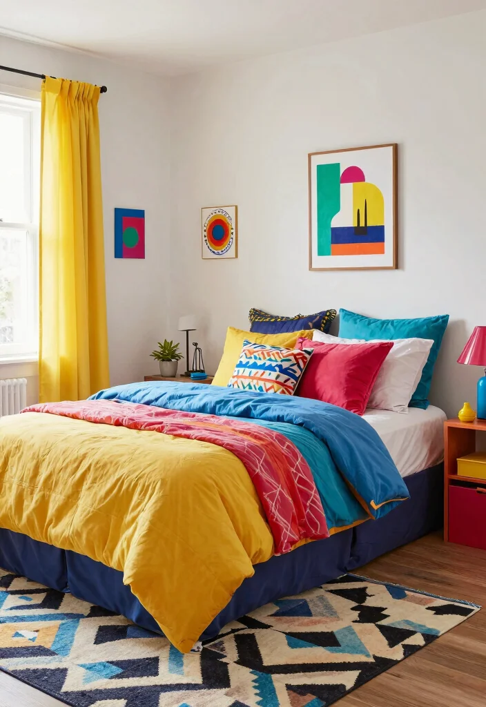 17 Bedroom Ideas for Girls 10 to 12: Fun, Stylish, and Age-Appropriate - 9. Colorful Kaleidoscope 1
