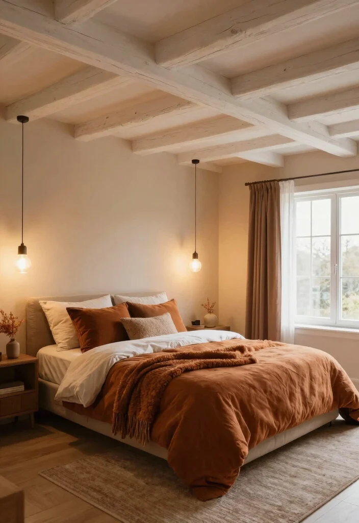 17 Fall Ceiling Designs for Bedroom Ideas Modern Stylish Finish - 1. Exposed Wooden Beams 1
