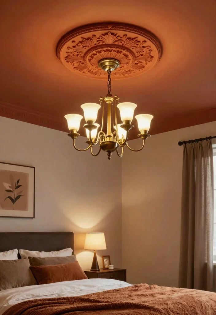 17 Fall Ceiling Designs for Bedroom Ideas Modern Stylish Finish - 10. Vintage Ceiling Medallions 1
