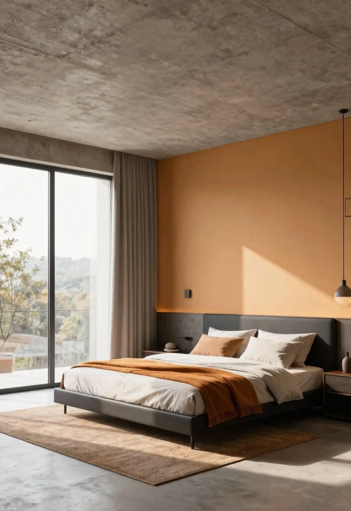 17 Fall Ceiling Designs for Bedroom Ideas Modern Stylish Finish - 14. Concrete Textures 1