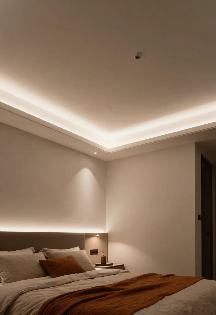 17 Fall Ceiling Designs for Bedroom Ideas Modern Stylish Finish - 5. Integrated Lighting Features 1