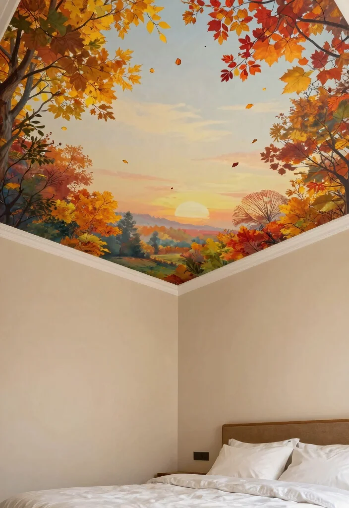 17 Fall Ceiling Designs for Bedroom Ideas Modern Stylish Finish - 6. Painted Murals 1