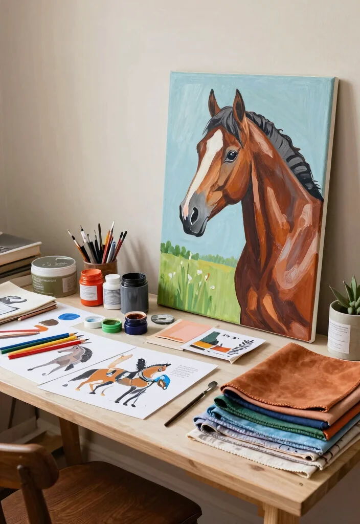 17 Horse Bedroom Ideas for Teens: Elegant Equestrian Style - 14. Equestrian-Themed DIY Projects 1