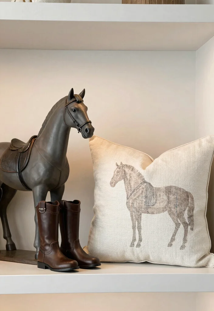 17 Horse Bedroom Ideas for Teens: Elegant Equestrian Style - 3. Stylish Horse Decor Accents 1