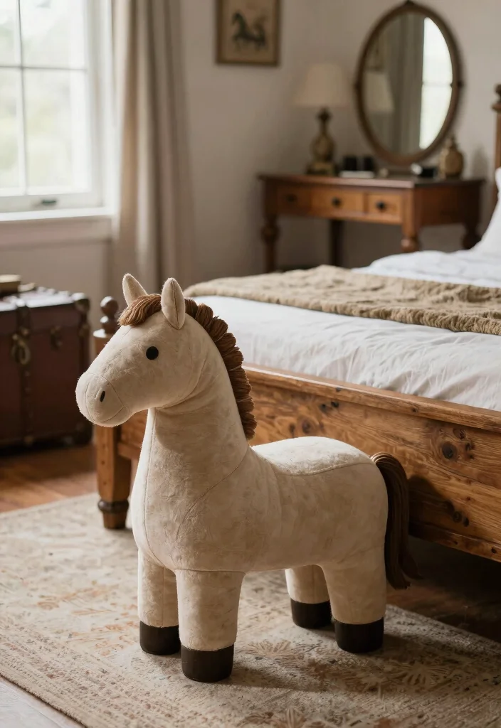 17 Horse Bedroom Ideas for Teens: Elegant Equestrian Style - 6. Unique Equine Furniture 1