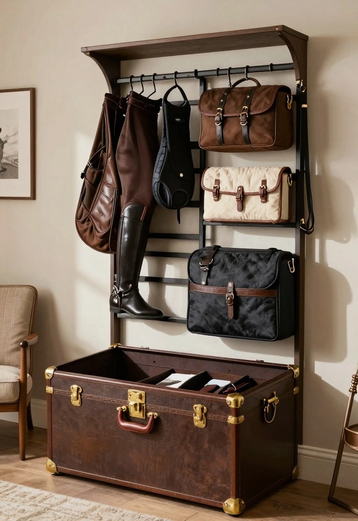 17 Horse Bedroom Ideas for Teens: Elegant Equestrian Style - 7. Stylish Tack Storage Solutions 1